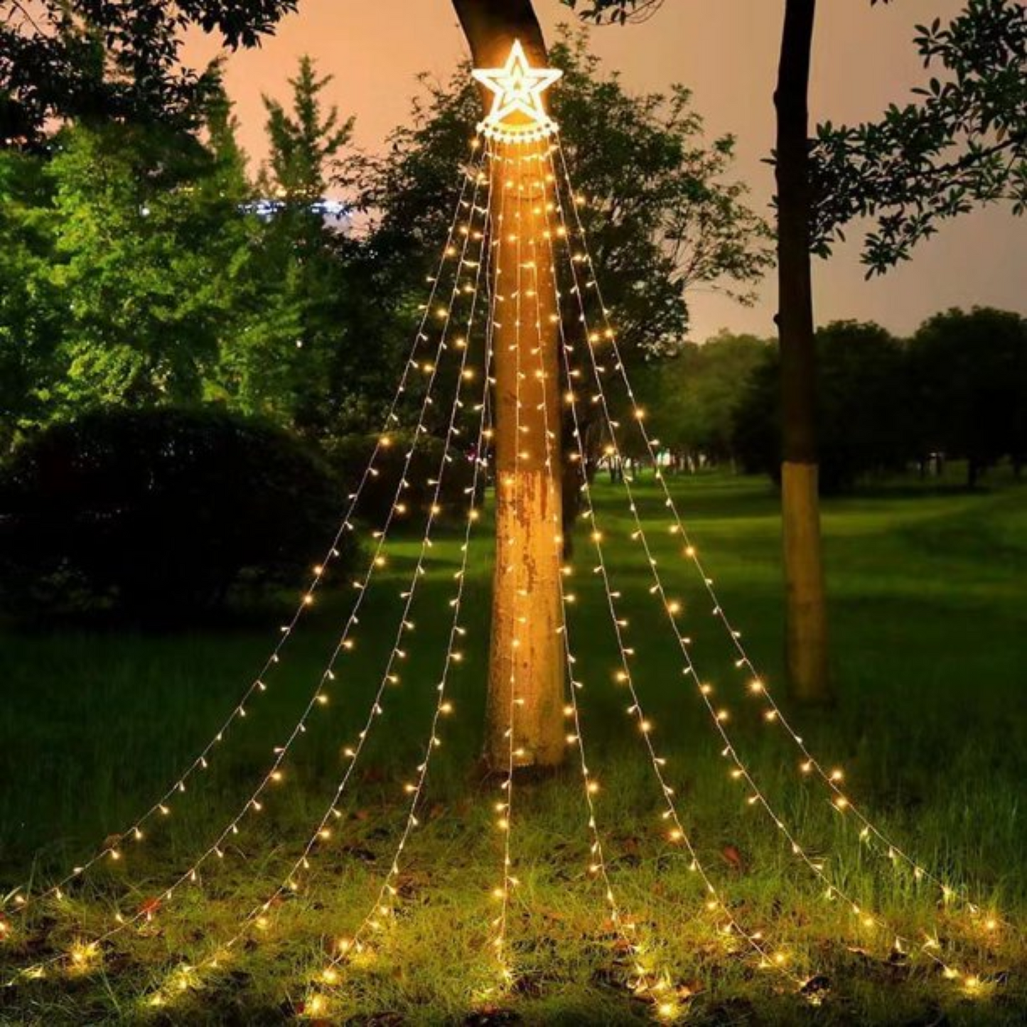 Luces de Árbol de Navidad con Estrella y Guirnalda LED 🌟✨